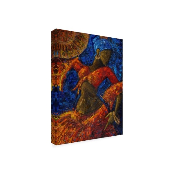 Oscar Ortiz 'Dancer In Red' Canvas Art,18x24